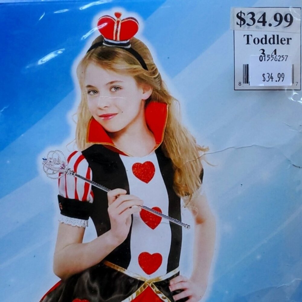 Disney alice in wonderland queen of hearts toddler 3 to 4